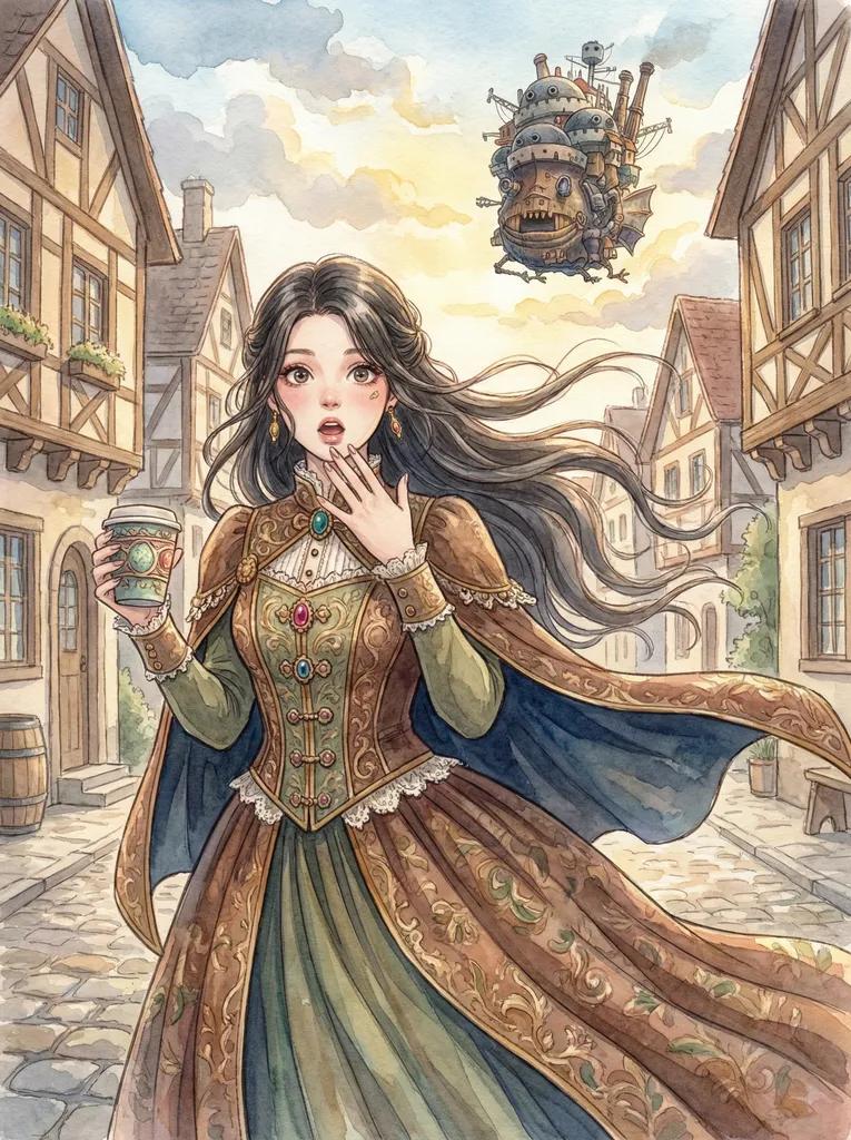 Howl's Moving Castle Character AI generated image example