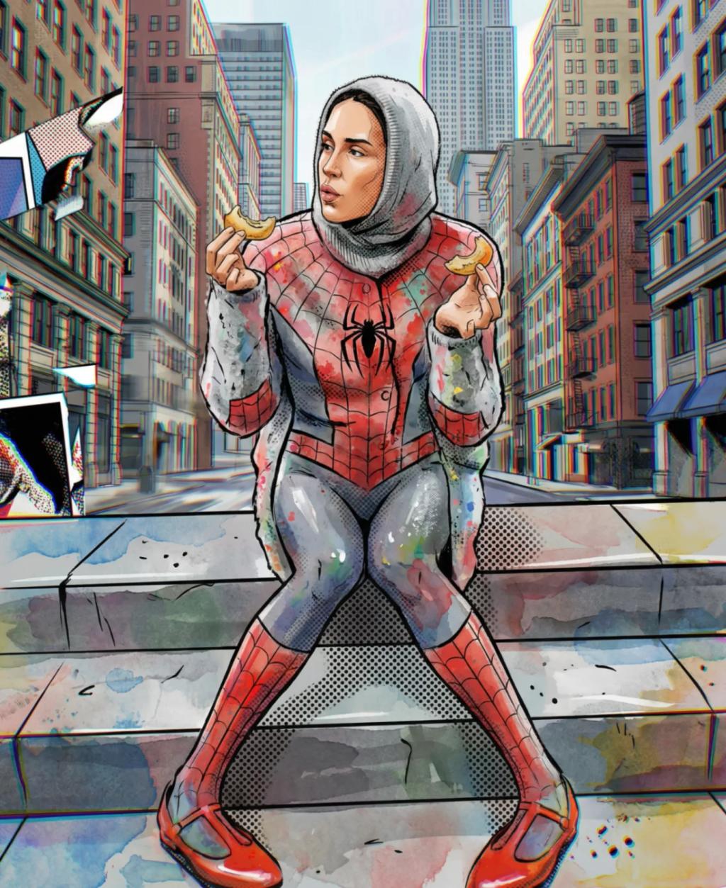 Across the Spider-Verse Character AI generated image example