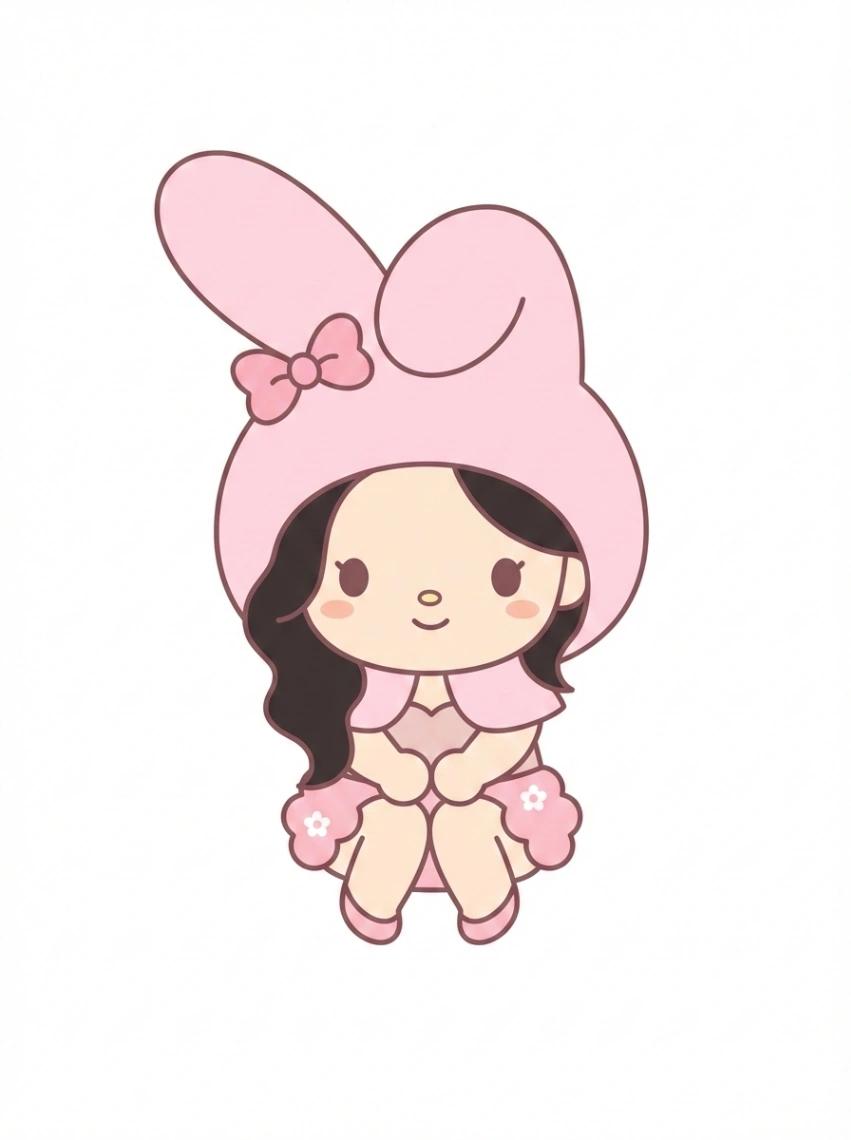 Sanrio My Melody Character Transformation AI generated image example