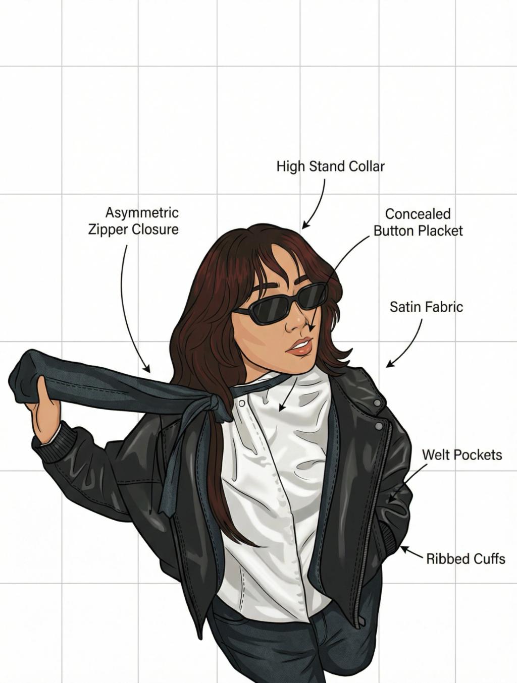 Digital Fashion Croquis AI generated image example