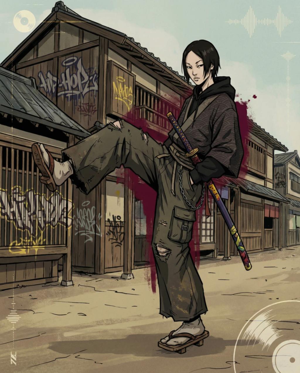 Samurai Champloo Anime Character AI generated image example