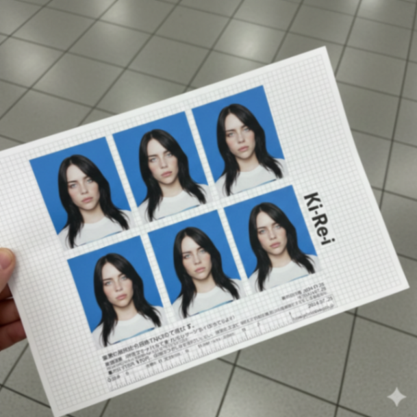 Japanese Ki-Re-i ID Photo Print AI generated image example