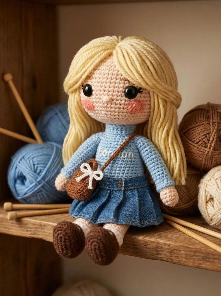 Chibi Knitted Doll AI generated image example