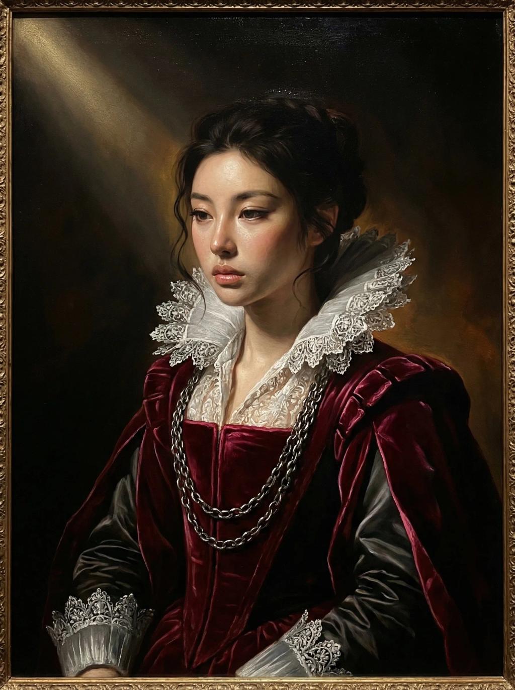 Renaissance Oil Painting AI generated image example