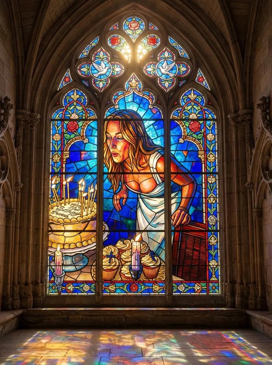 Stained Glass Window Portrait AI generated image example