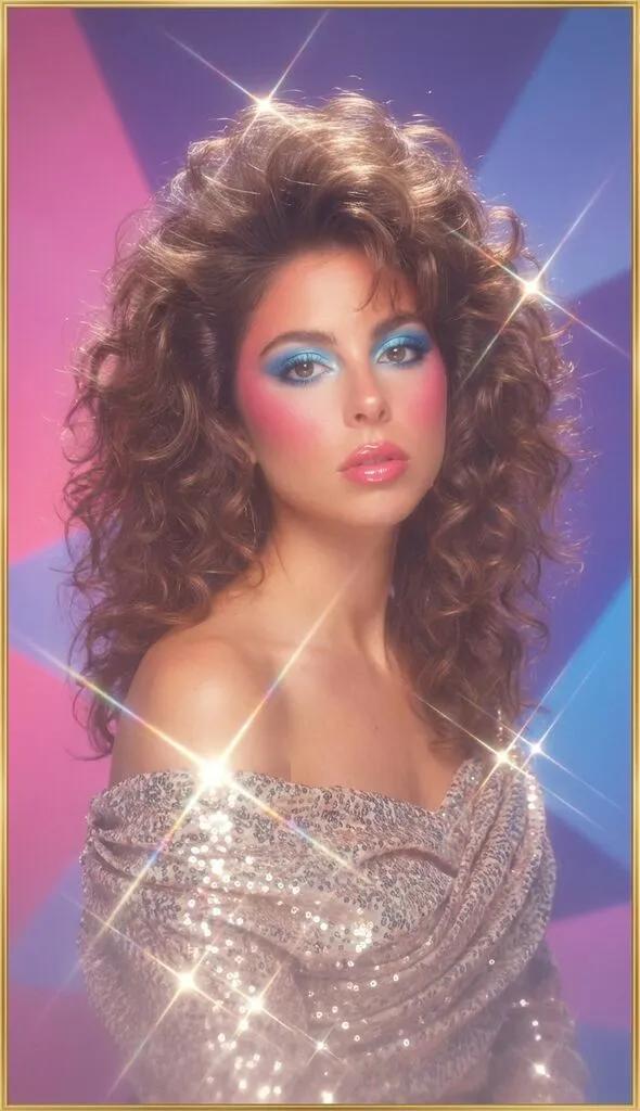 80s Glamour Shots Portrait AI generated image example