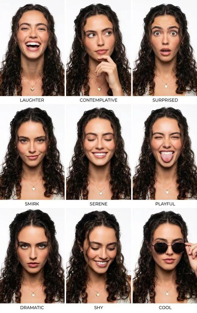 3x3 Emotional Range Grid AI generated image example