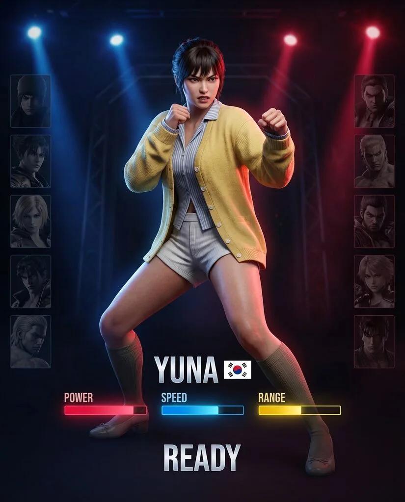 Tekken Character Select Screen AI generated image example