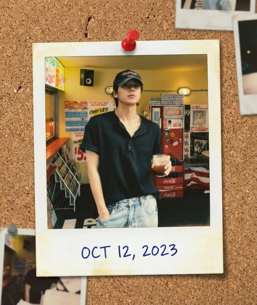 Faded Polaroid on Cork Board AI generated image example