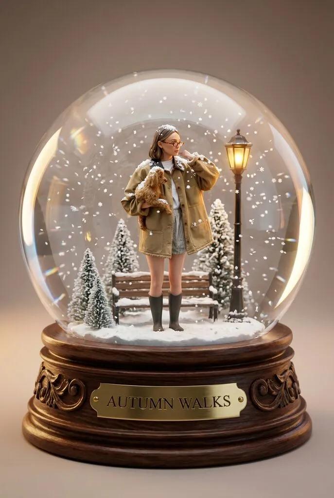 Miniature Diorama Snow Globe AI generated image example