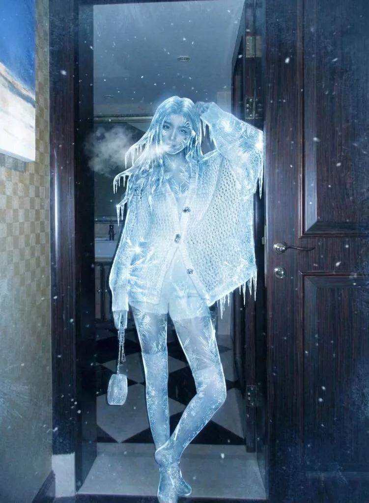 Frost Crystal Ice Queen Effect AI generated image example