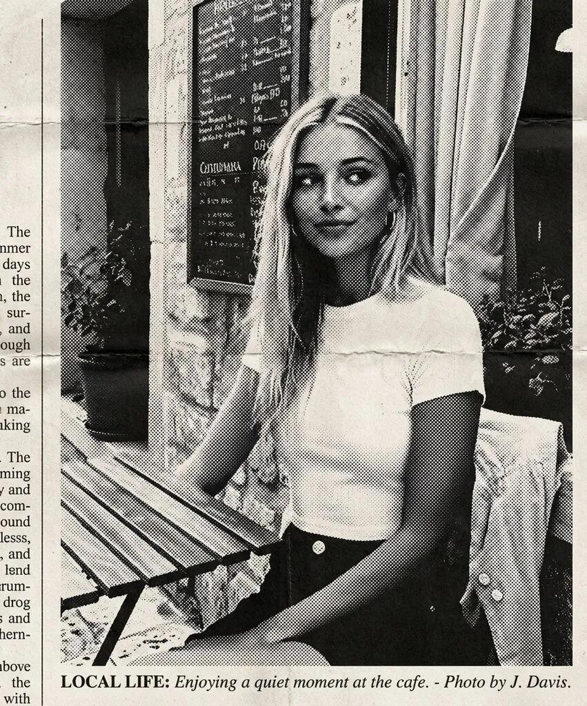 Newspaper Dot Matrix Print AI generated image example