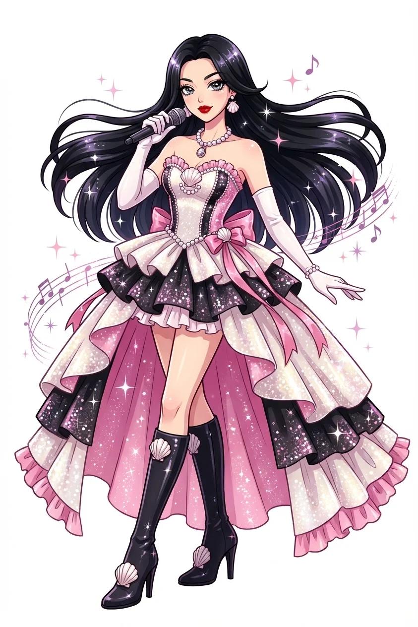 Mermaid Melody Character AI generated image example
