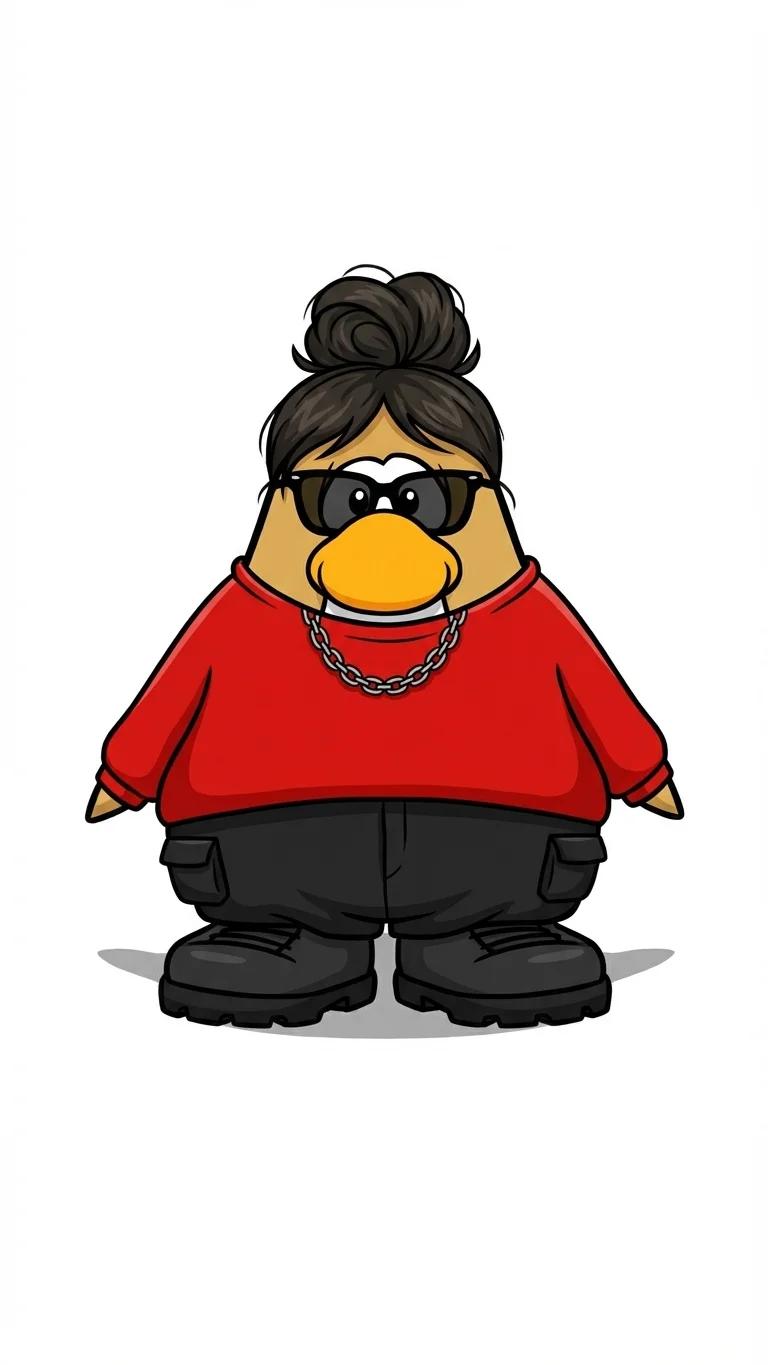 Club Penguin Character AI generated image example