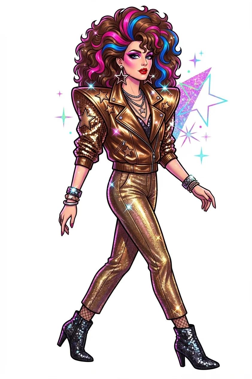 Jem and the Holograms Character AI generated image example