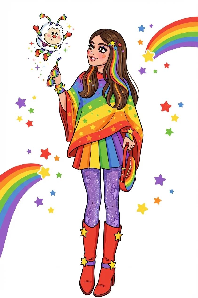 Rainbow Brite Character AI generated image example