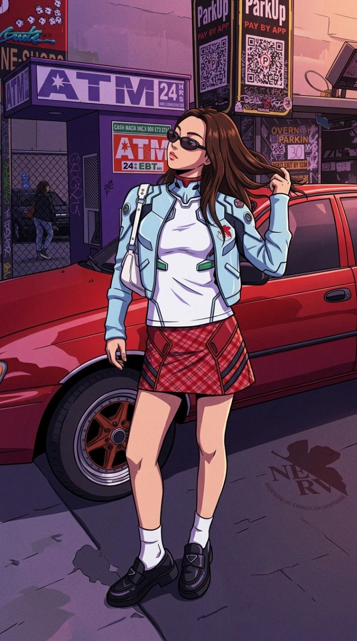 Neon Genesis Evangelion Anime Character Transformation AI generated image example