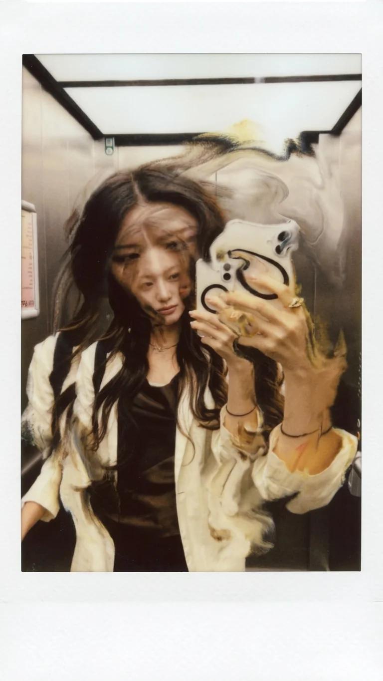 Polaroid Time-Zero SX-70 Manipulation AI generated image example