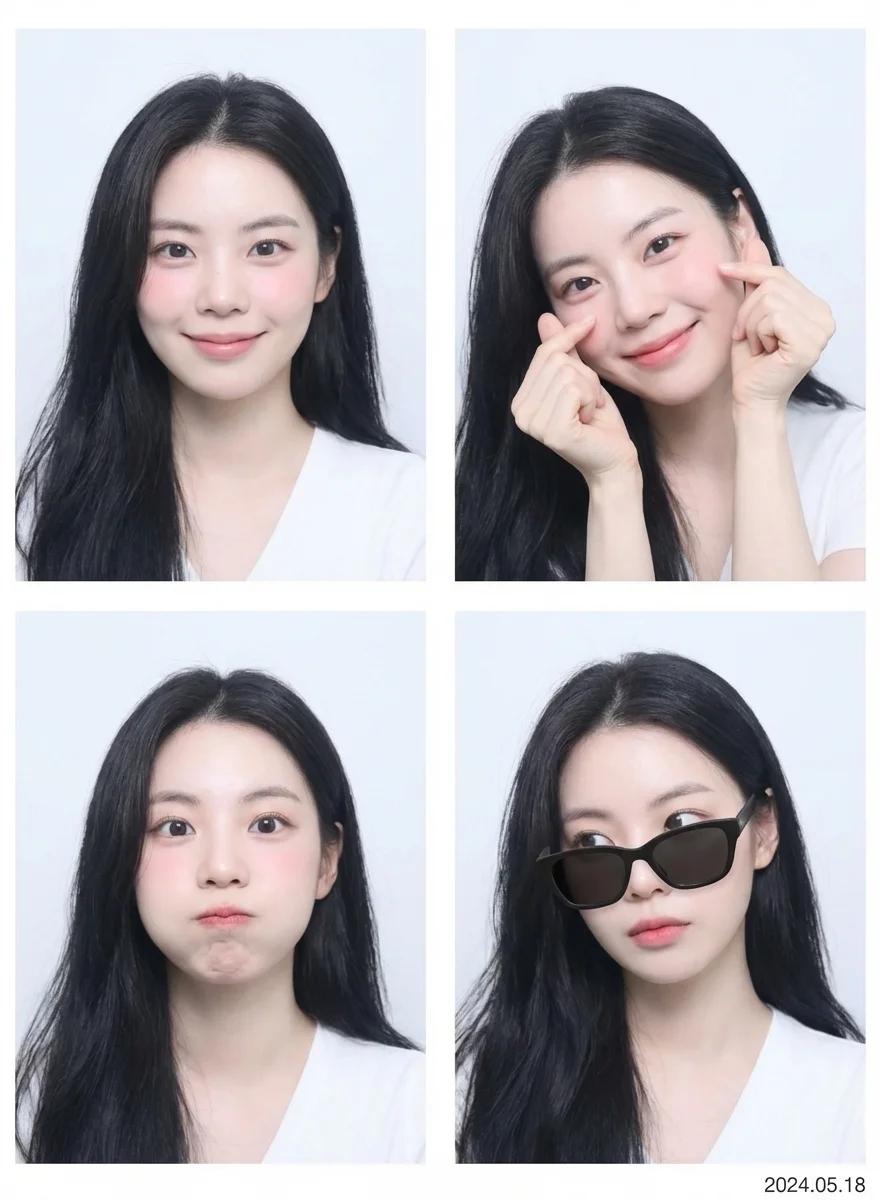 Korean ID Photo Studio 4-Cut AI generated image example