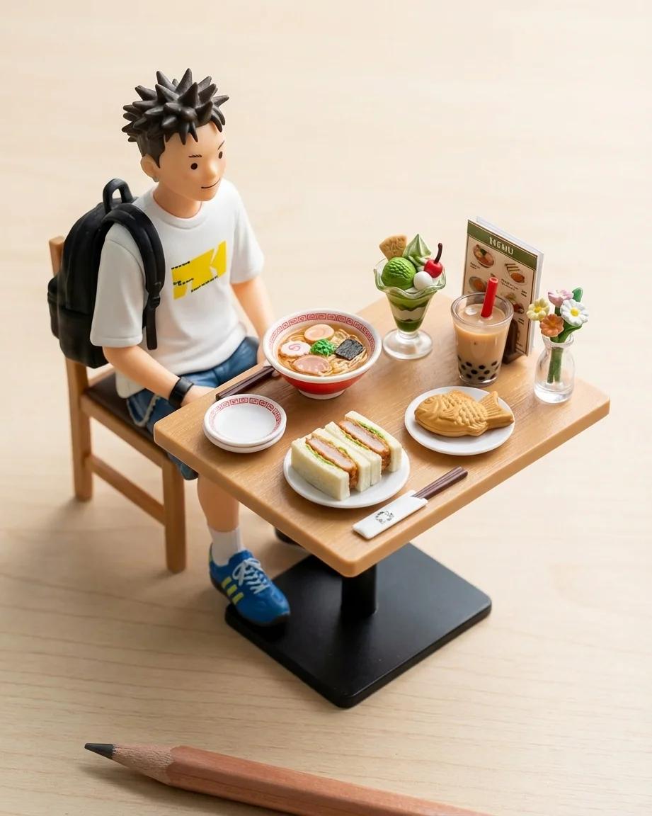 Re-Ment Miniature Food Scene AI generated image example