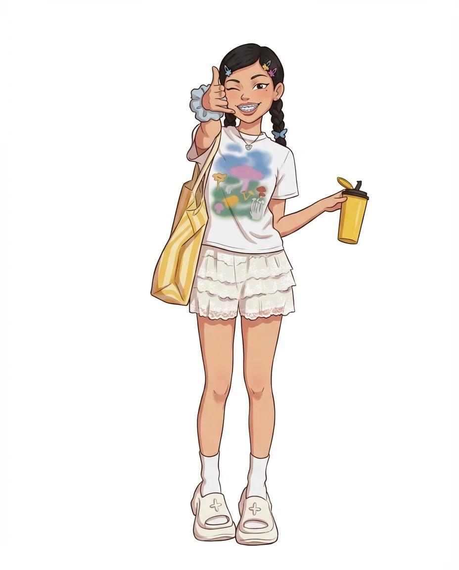 Braceface Cartoon Character AI generated image example