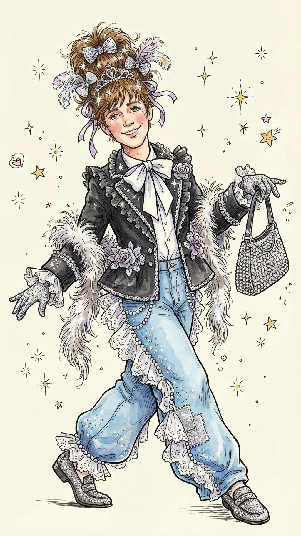 Fancy Nancy Book Character AI generated image example