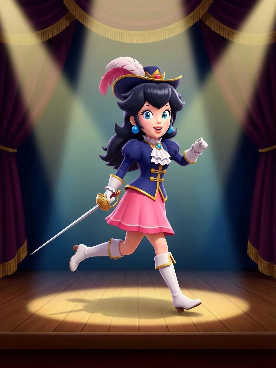 Princess Peach Showtime Character AI generated image example