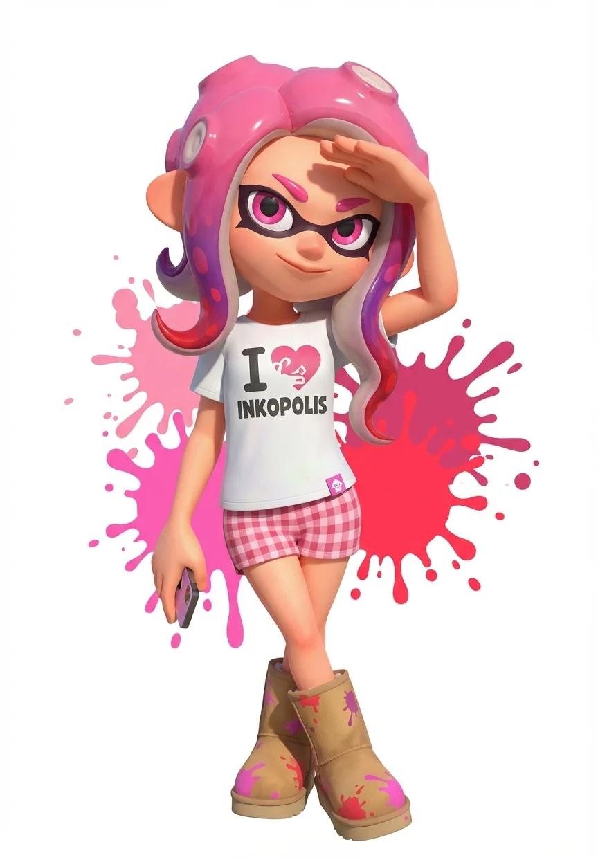 Splatoon Inkling Character AI generated image example