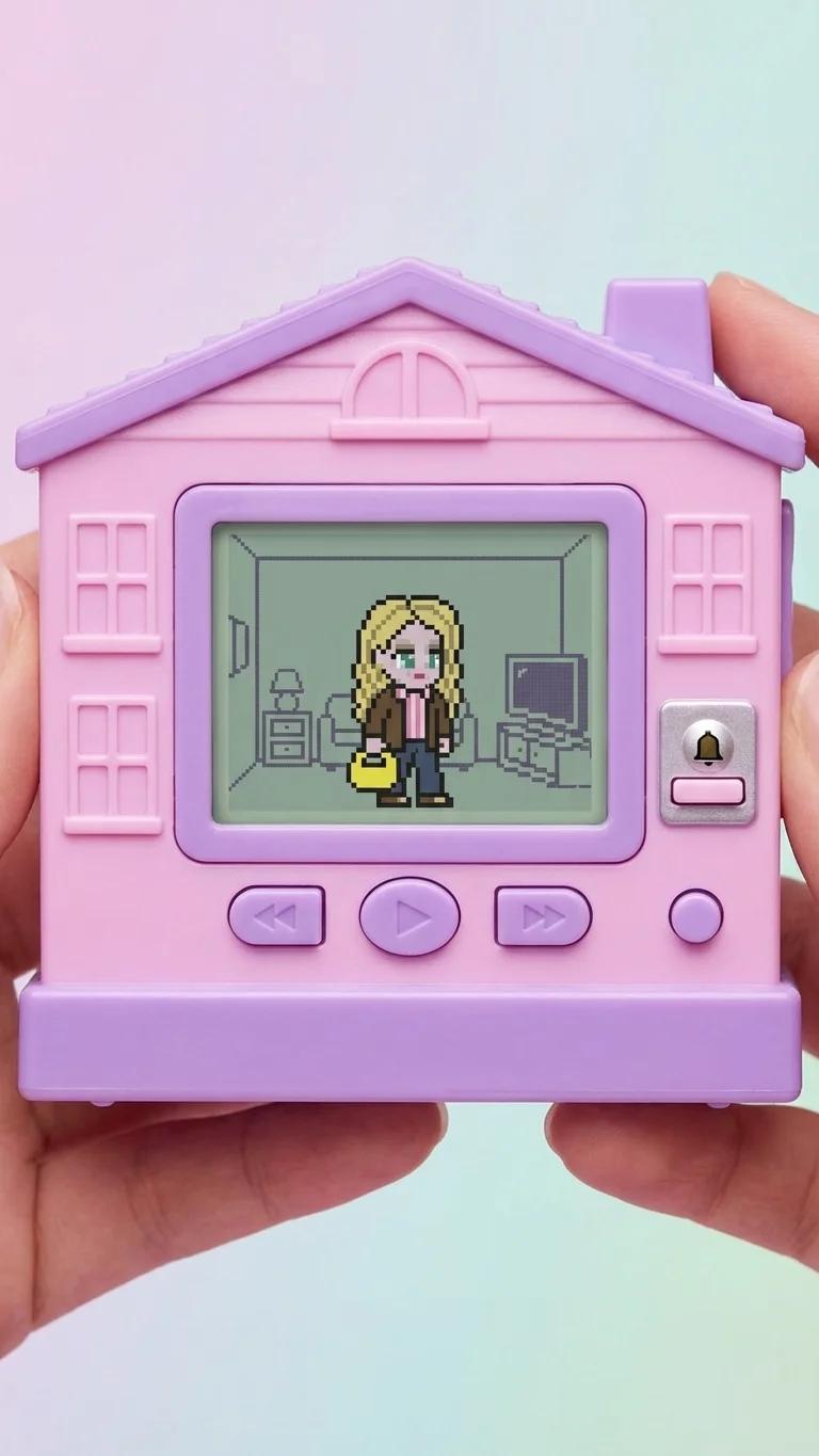 Pixel Chix LCD Screen Character AI generated image example