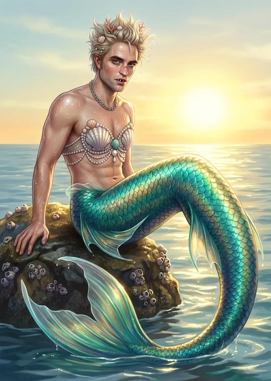 Fantasy Mermaid Transformation AI generated image example