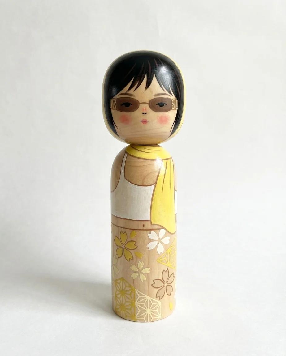 Kokeshi Japanese Wooden Doll AI generated image example