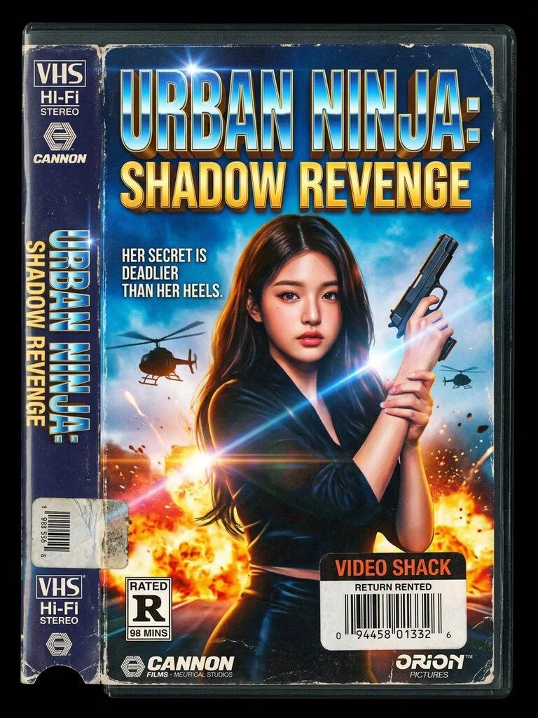 VHS Tape Cover Box Art AI generated image example