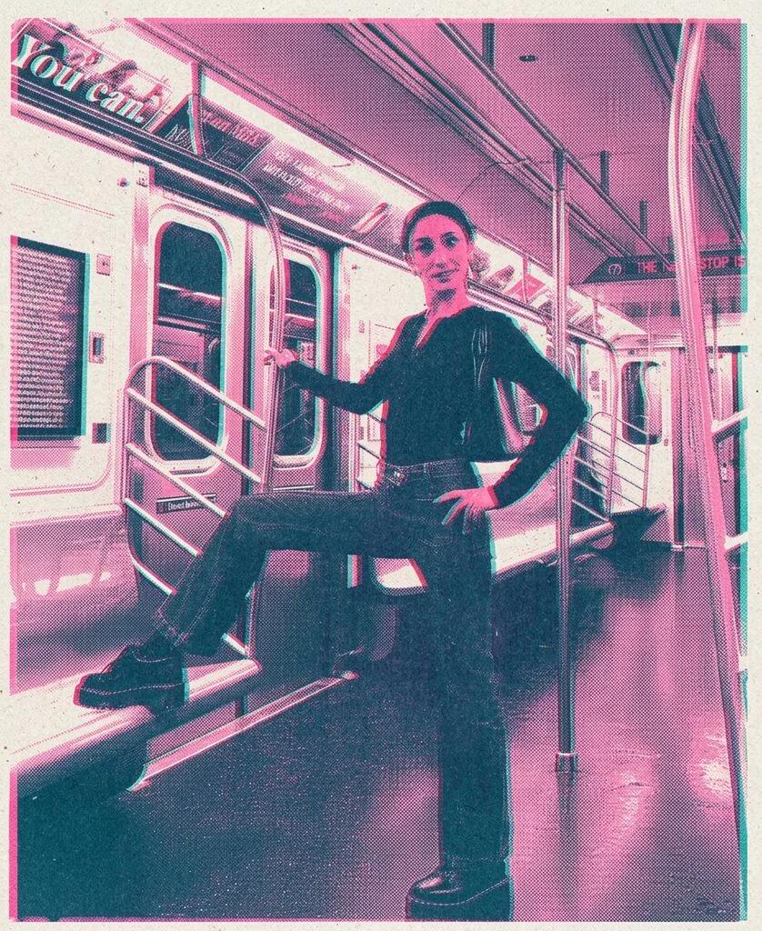 Duotone Risograph Print AI generated image example