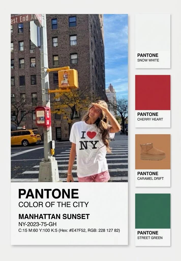 Pantone Color Chip Portrait AI generated image example