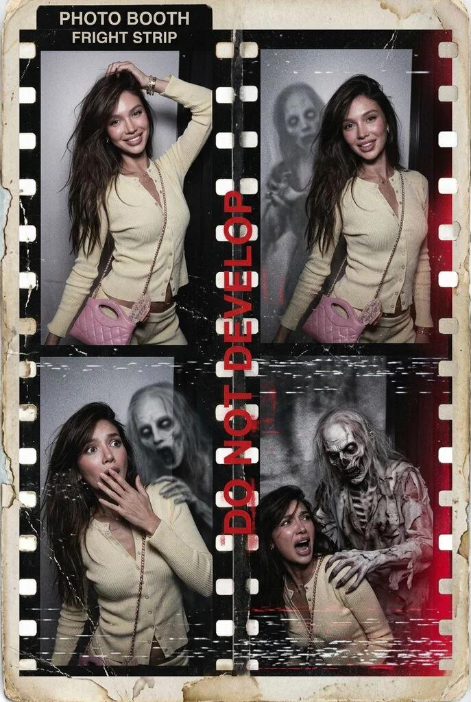 Halloween Horror Photo Booth Strip AI generated image example