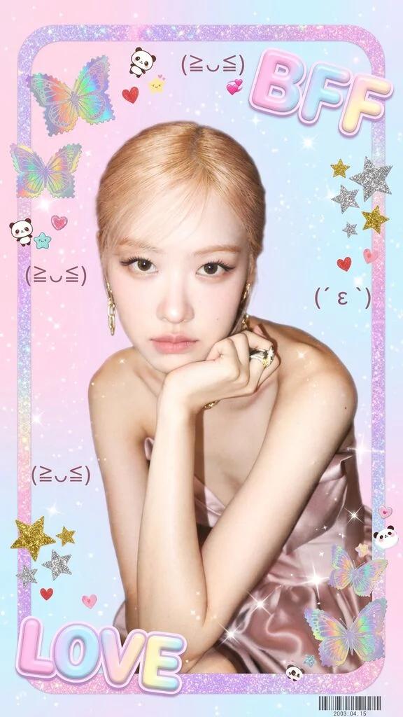 Y2K Butterfly Stamp Purikura AI generated image example