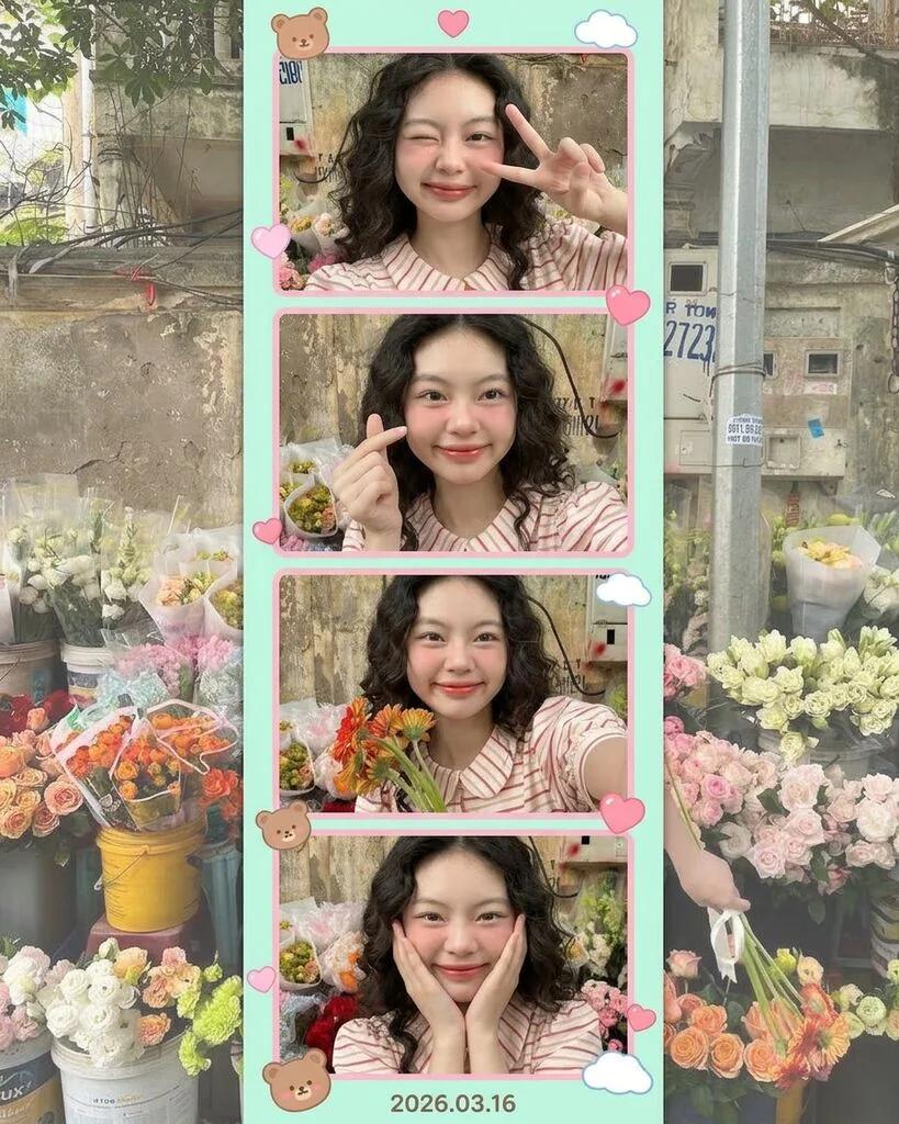 Korean Selca Room 4-Cut Strip (셀카존) AI generated image example