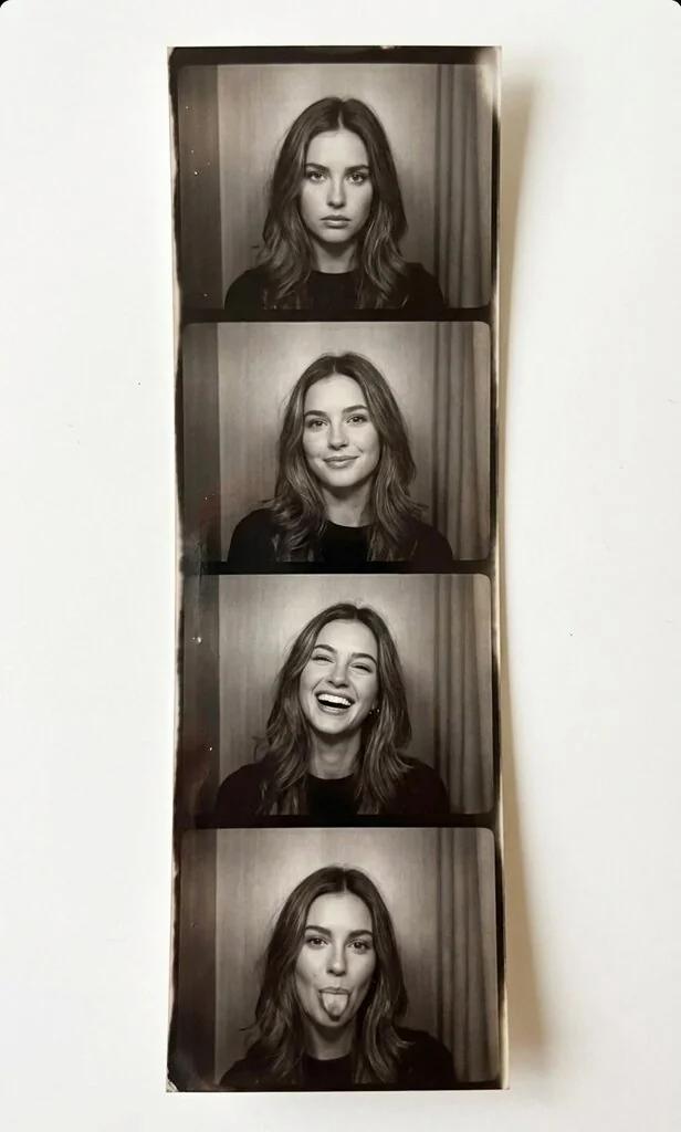 Vintage 1960s Fotoautomat Strip AI generated image example