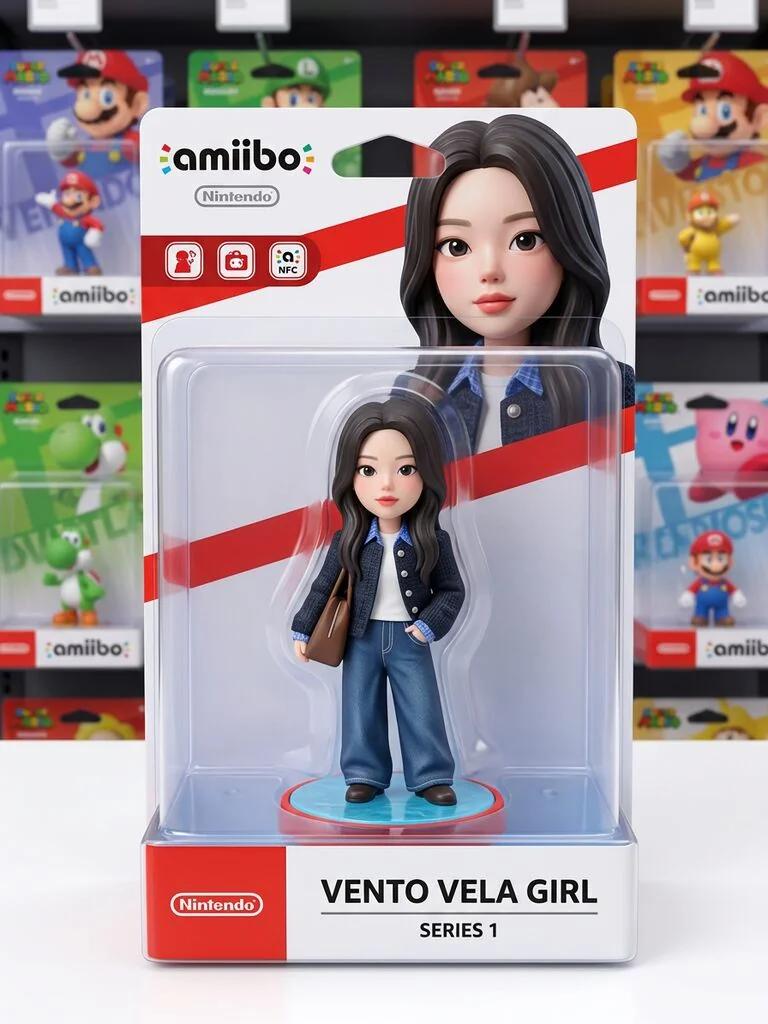 Custom Amiibo Gaming Figure in Box AI generated image example