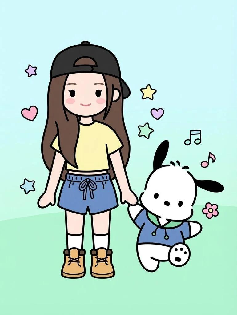 Pochacco Sanrio Character Scene AI generated image example