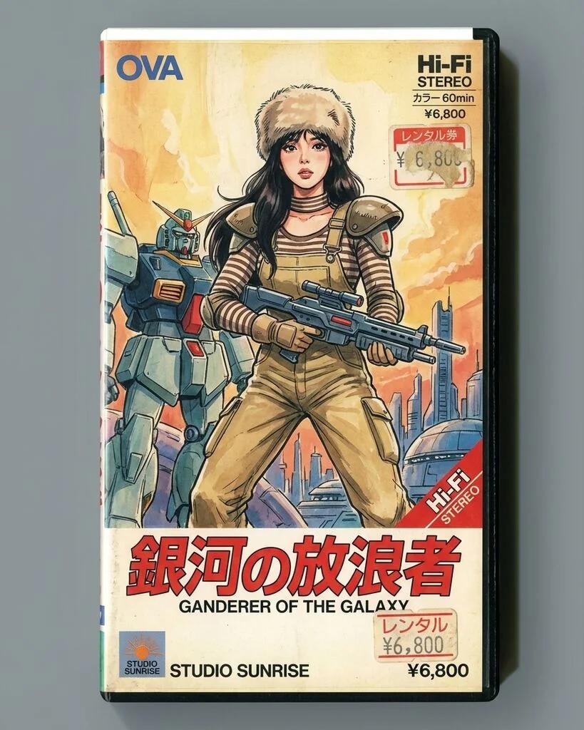 Vintage Japanese Anime VHS Box Art (OVA) AI generated image example