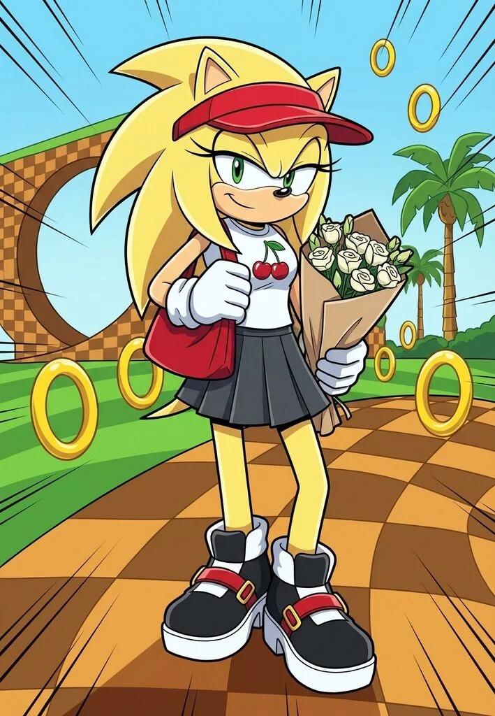 Sonic the Hedgehog Character AI generated image example