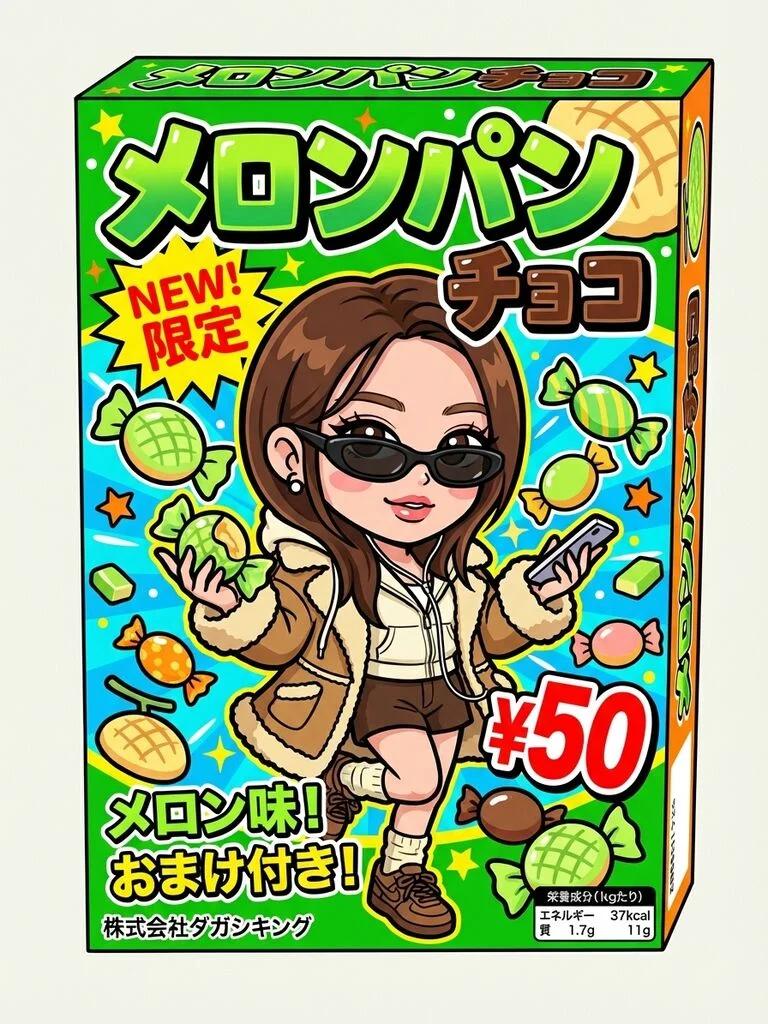 Japanese Dagashi Candy Box Packaging AI generated image example