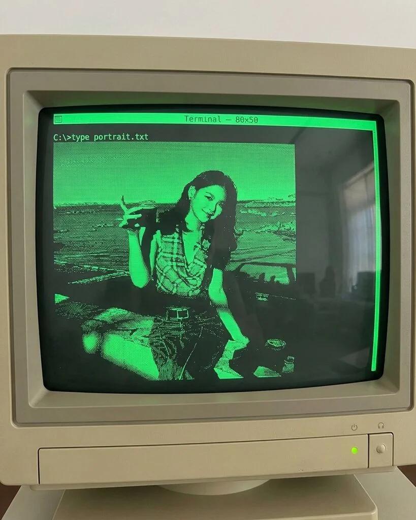 ASCII Art Terminal Portrait AI generated image example