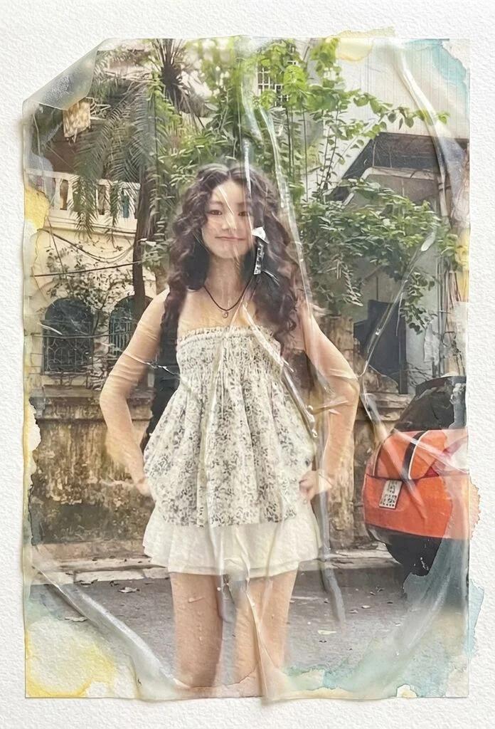 Polaroid Emulsion Lift Transfer Art AI generated image example