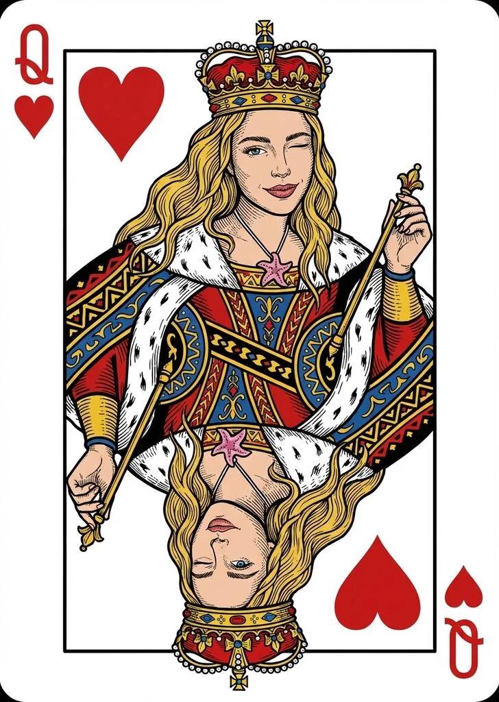 Playing Card Royal Court Portrait AI generated image example