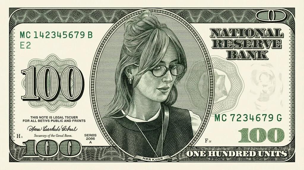Currency Banknote Portrait Engraving AI generated image example