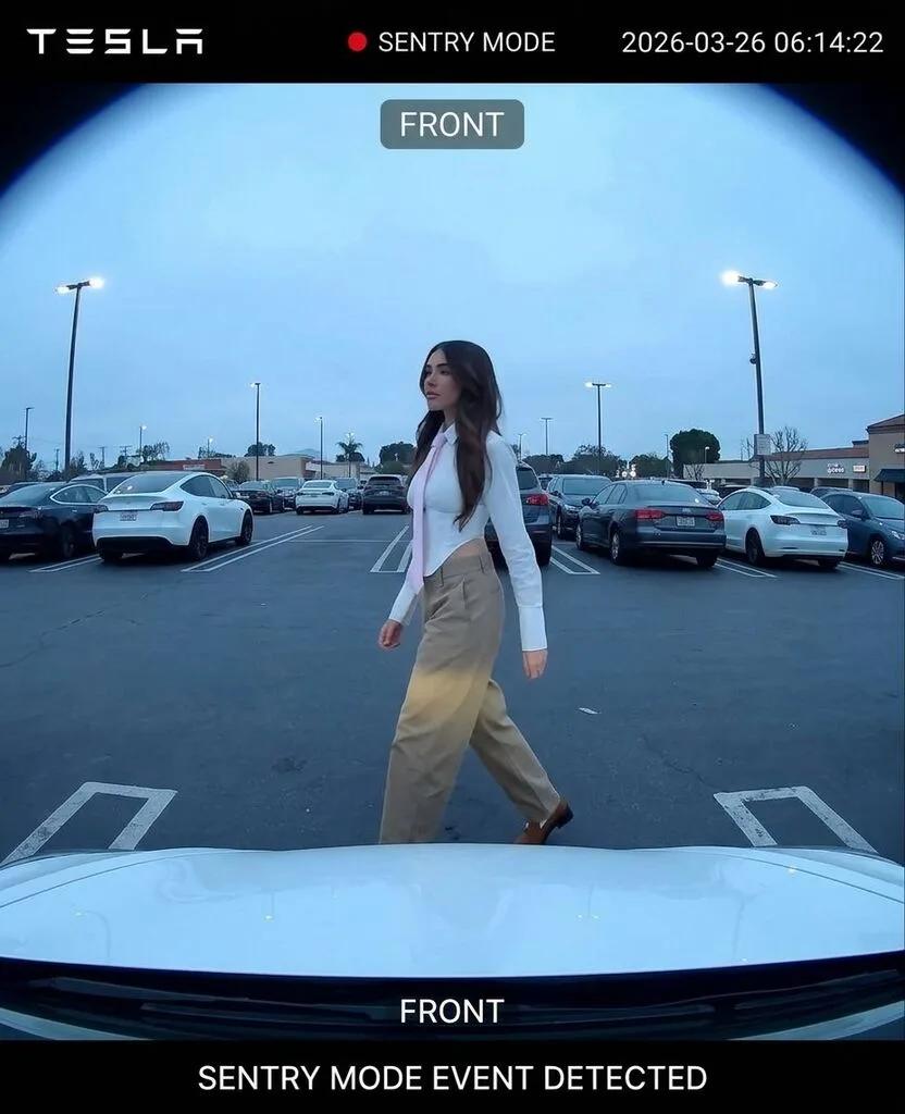 Tesla Dashcam Sentry Mode Capture AI generated image example