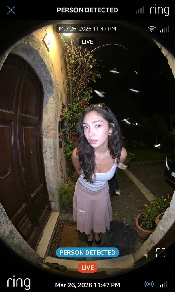 Home Security Ring Doorbell Camera Night AI generated image example