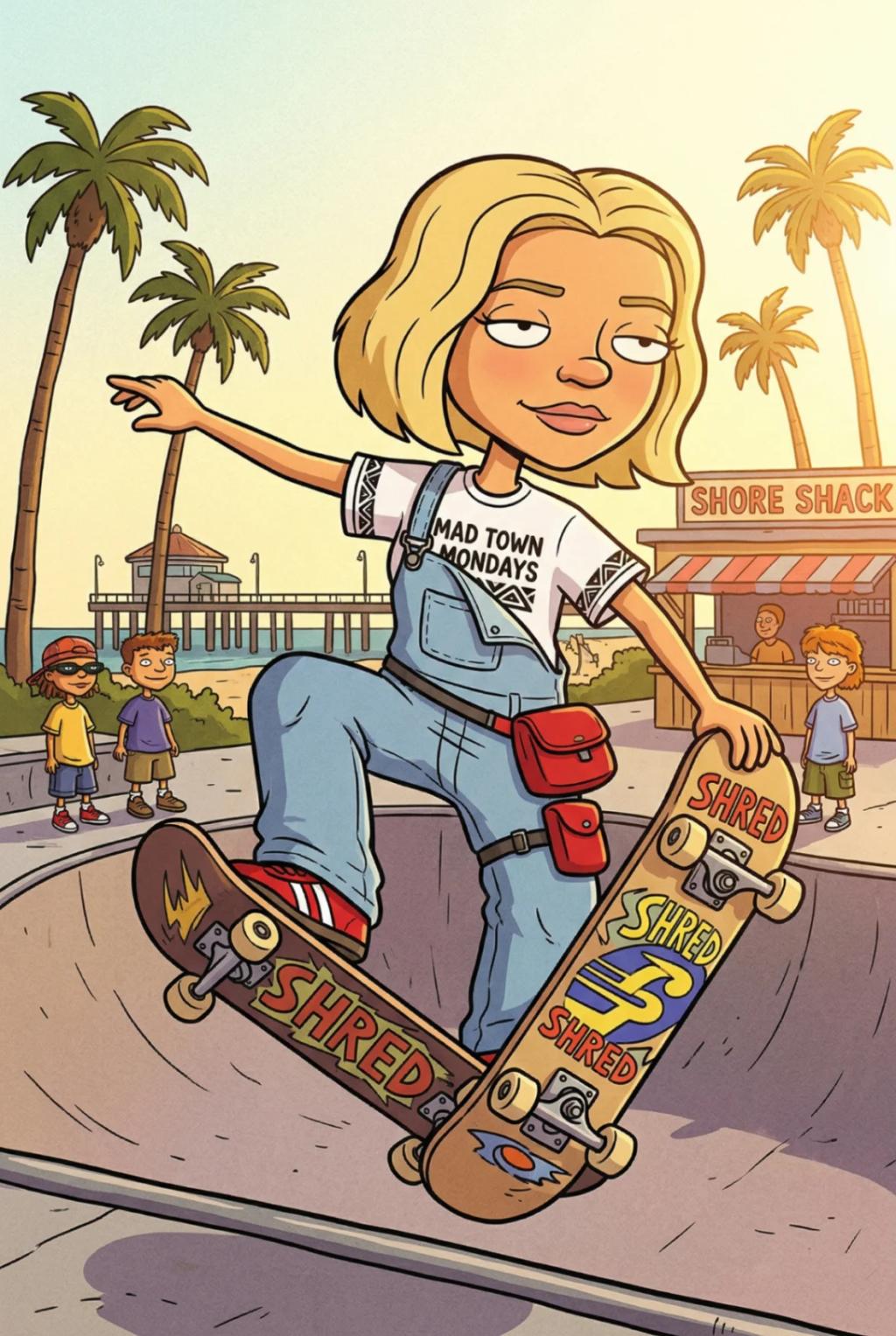 Rocket Power Cartoon Character Transformation AI generated image example